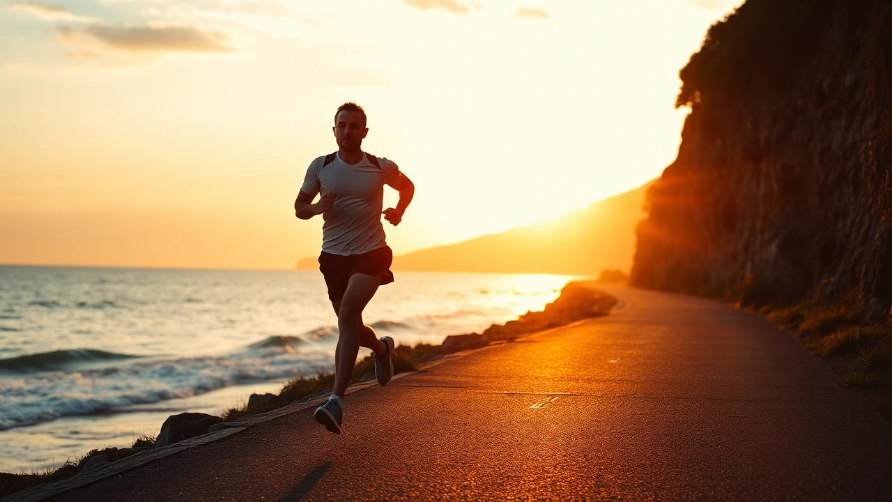 Running program training outdoors